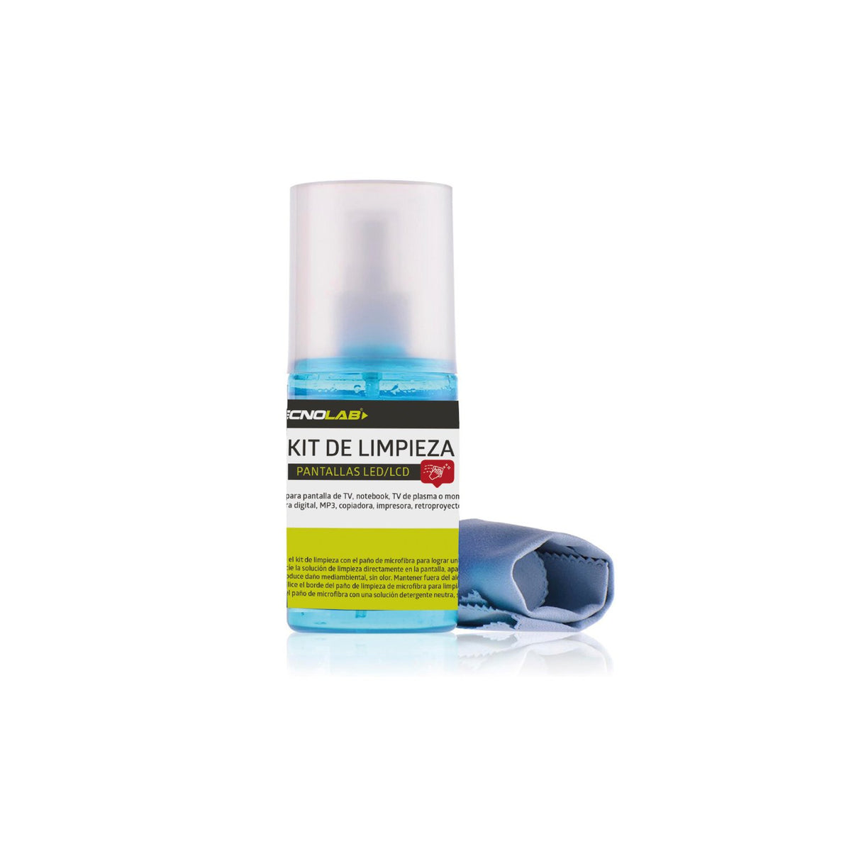 Kit limpieza Tecnolab pantallas 200ml sin alcohol