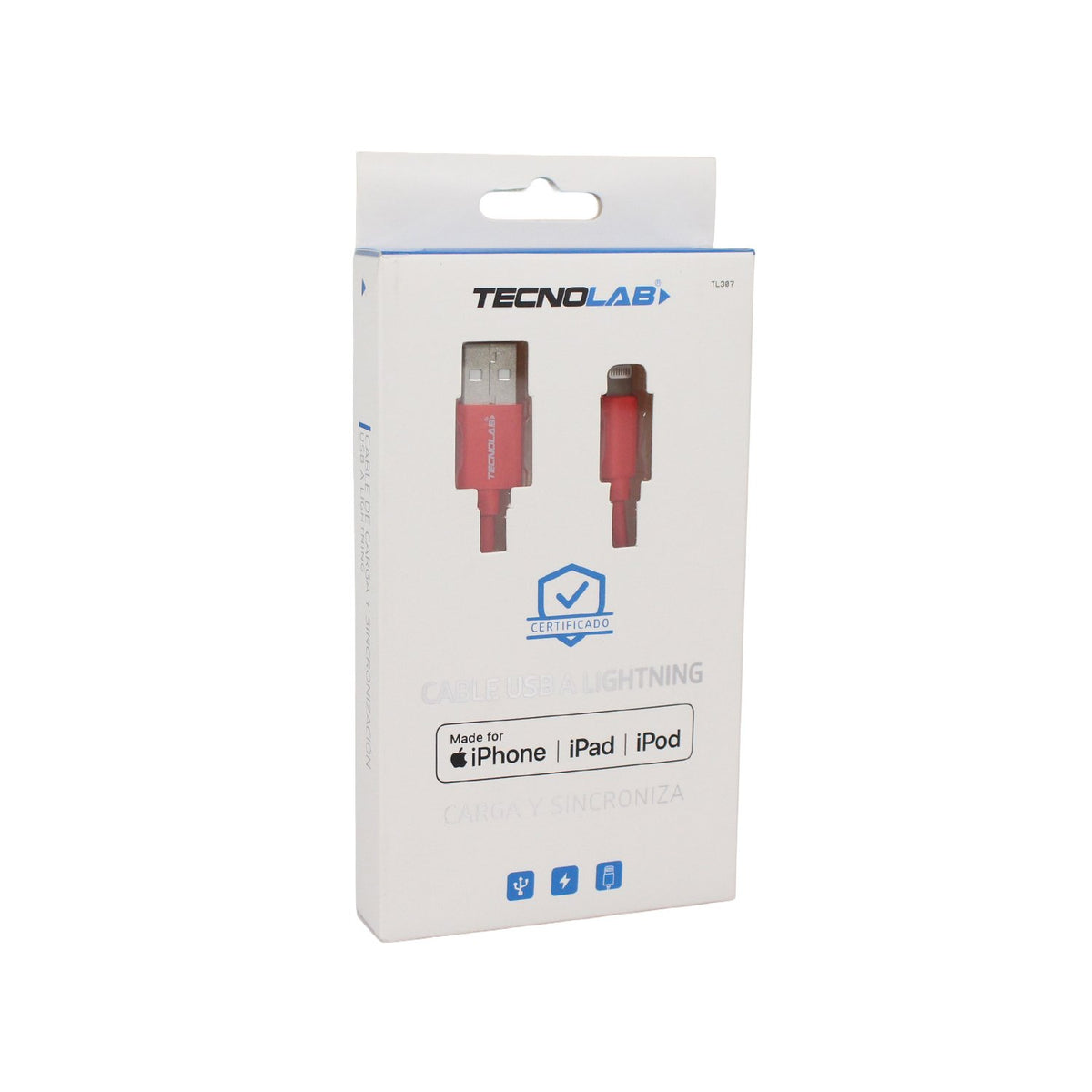 Cable USB a Lightning rojo