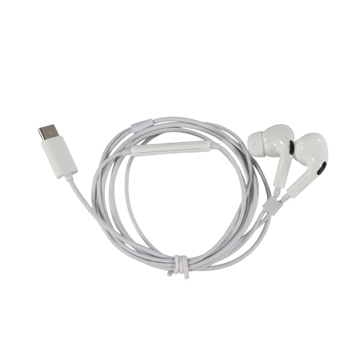 Audífono Tecnolab in ear conector tipo C White