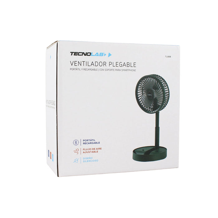 Ventilador mini con pedestal 5V, 5W, recargable