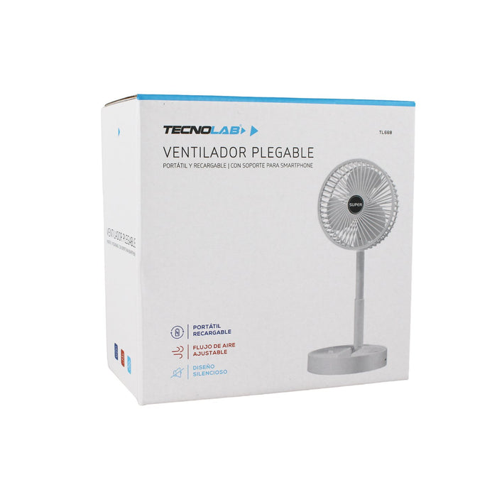 Ventilador mini con pedestal 5V, 5W, recargable