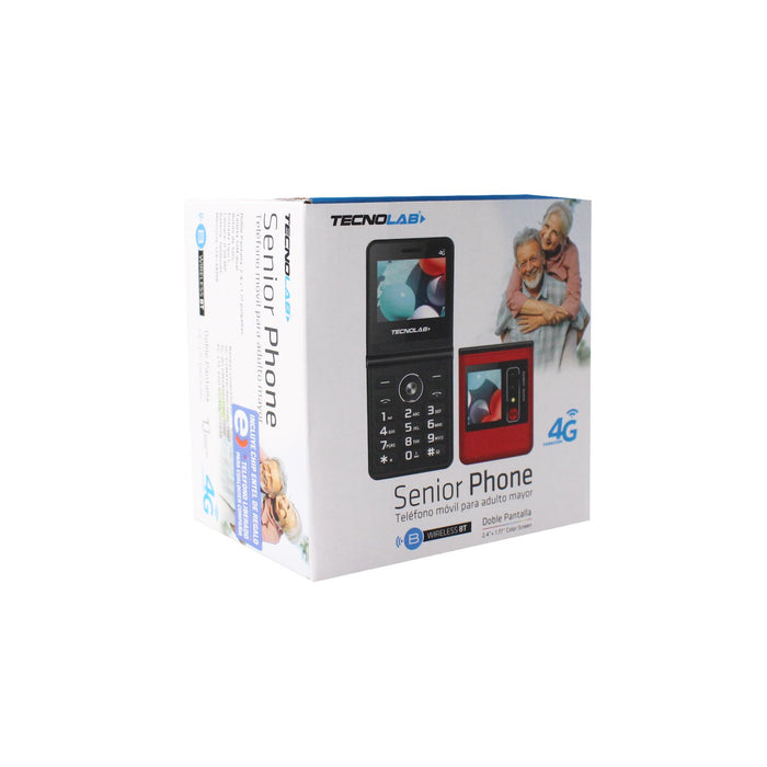 Teléfono Senior 4G, Doble Pantalla, Botón SOS, tipo c