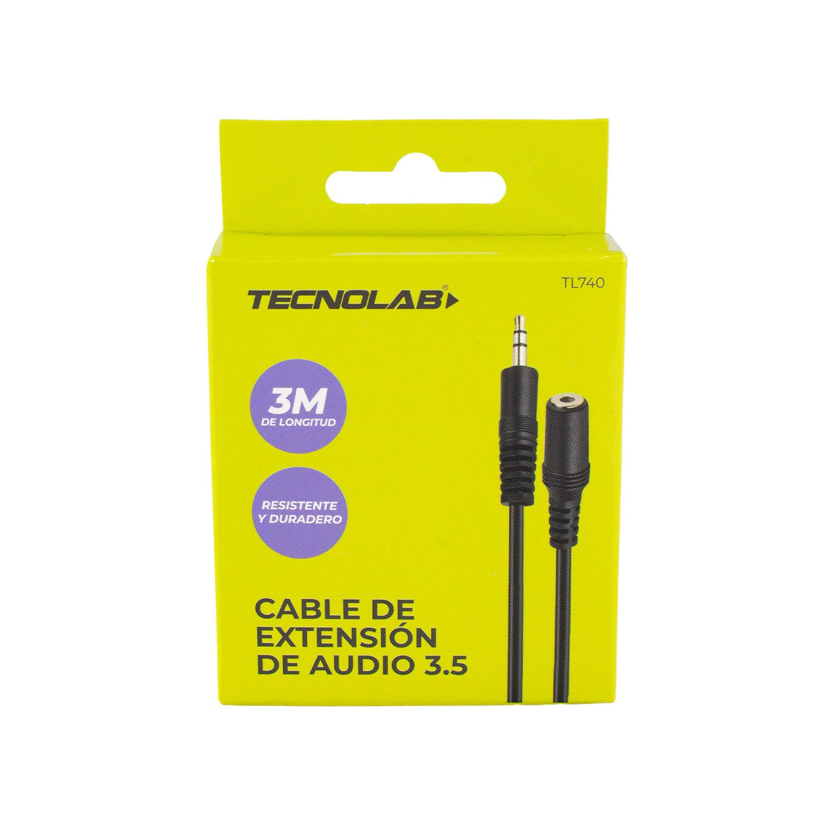 Cable 3.5mm hembra a macho Tecnolab