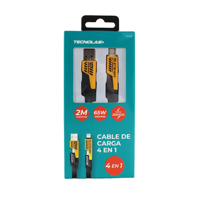 Cable Tecnolab 4 en 1, 2m