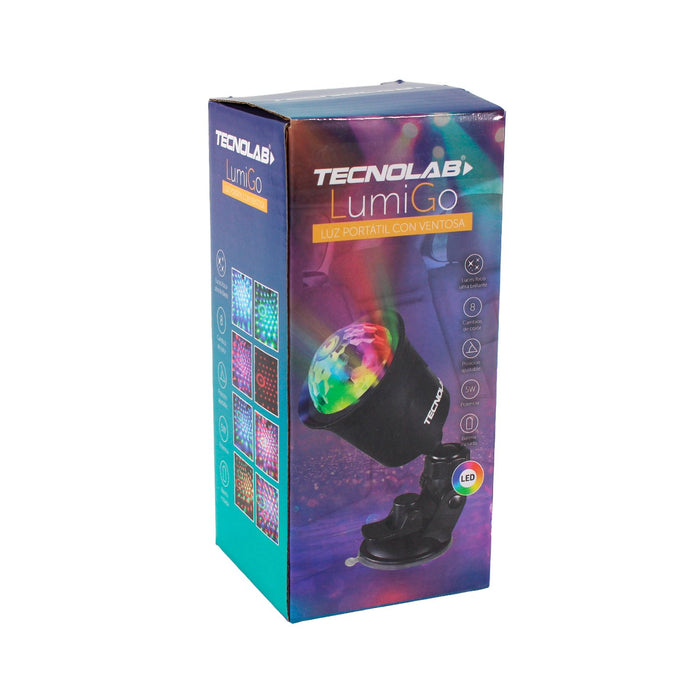 Luz Giratoria RGB Con Sensor De Música