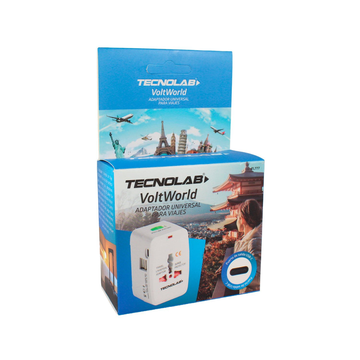 Adaptador de viaje doble puerto Tecnolab
