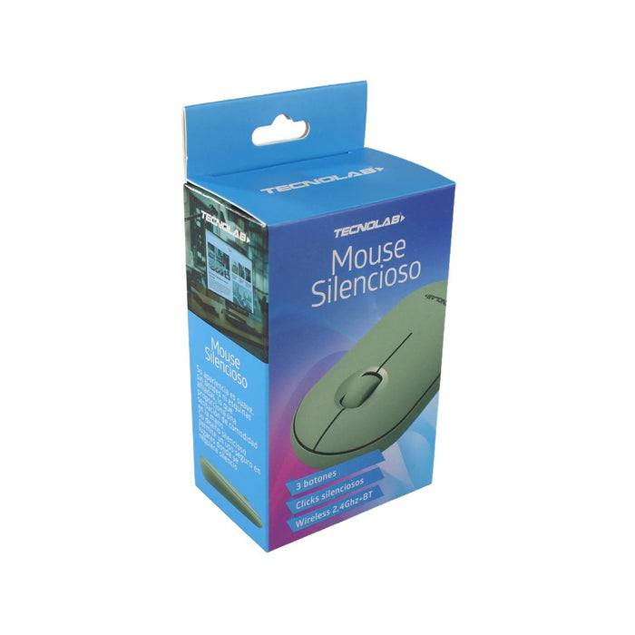 Mouse Silencioso Tecnolab BT Green