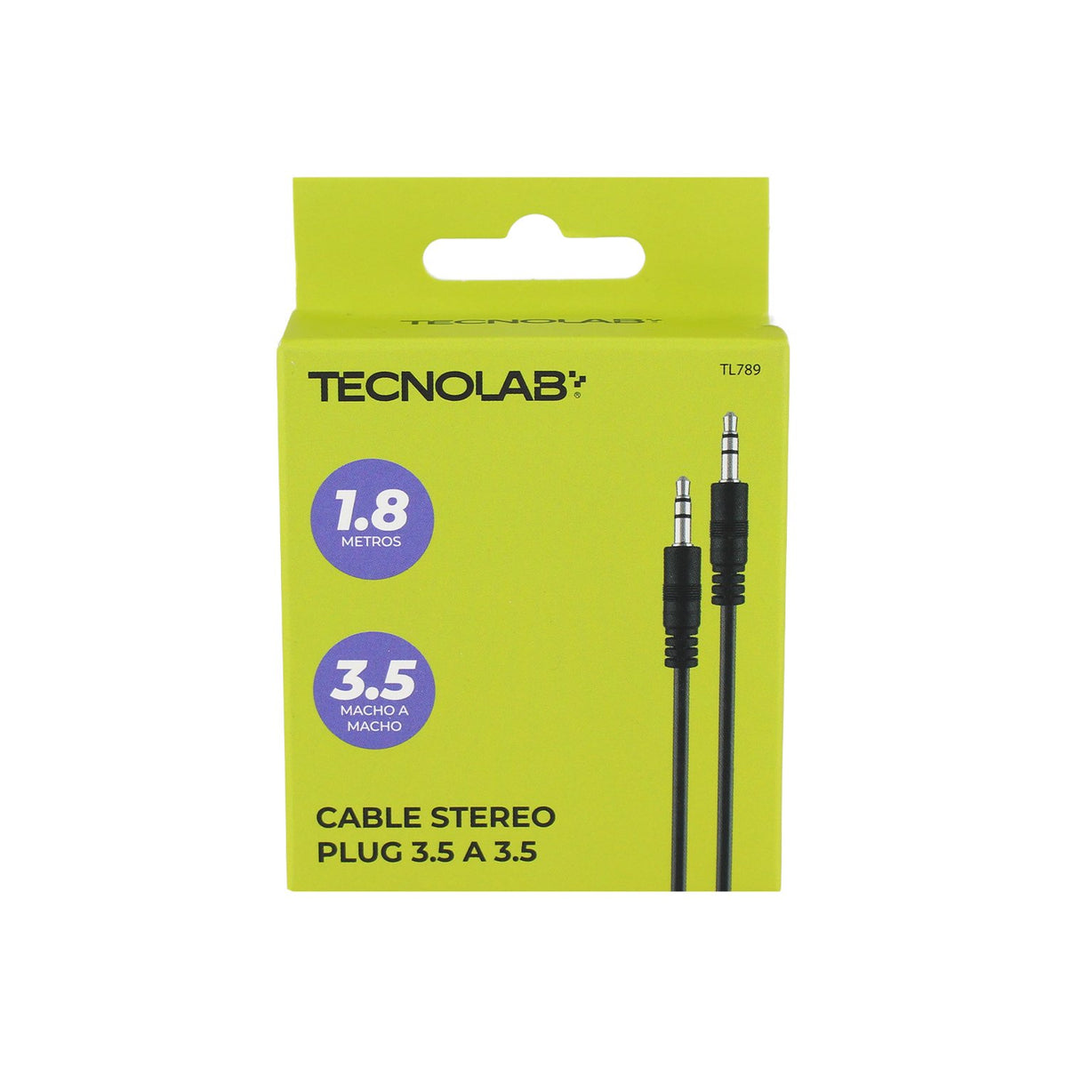 Cable Tecnolab estéreo macho 1.8m