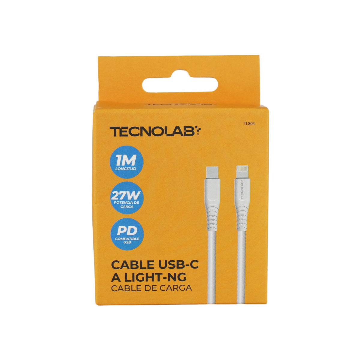 Cable Tecnolab USB c a lightning 1m White