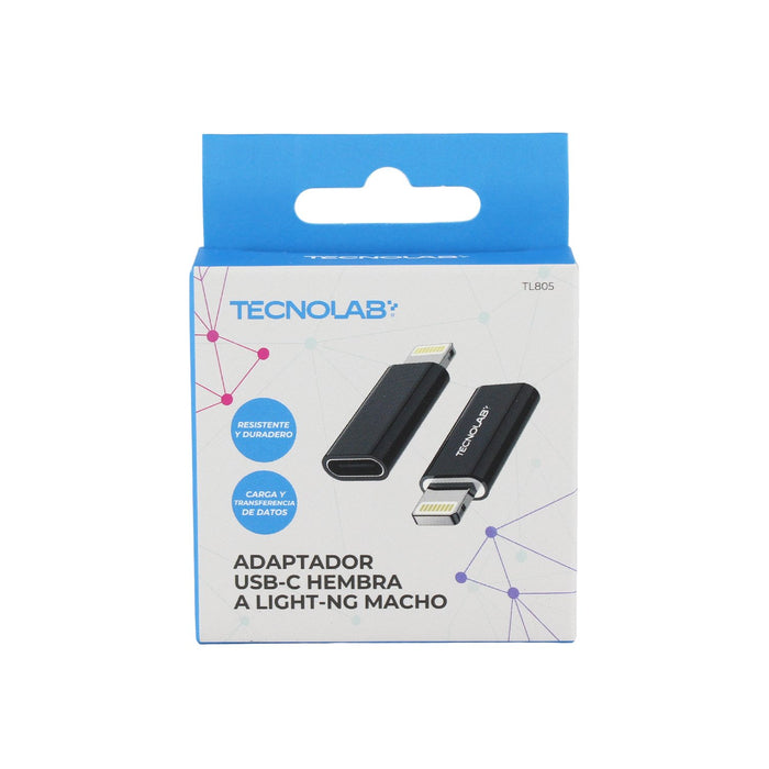 Adaptador Tecnolab USB Tipo C Hembra A Lightning Macho