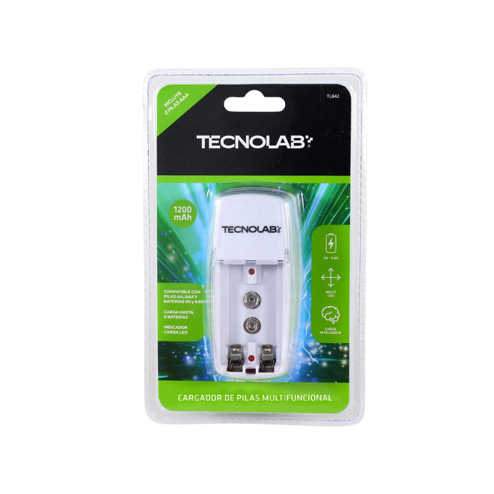 Cargador de pilas Tecnolab multifuncional