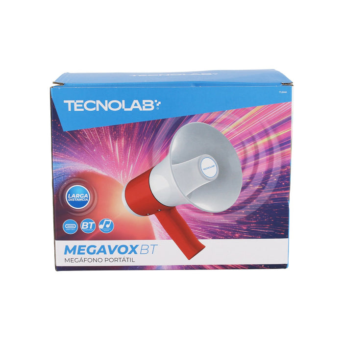 Megáfono portátil Tecnolab 500 mts BT 5.0 carga tipo C