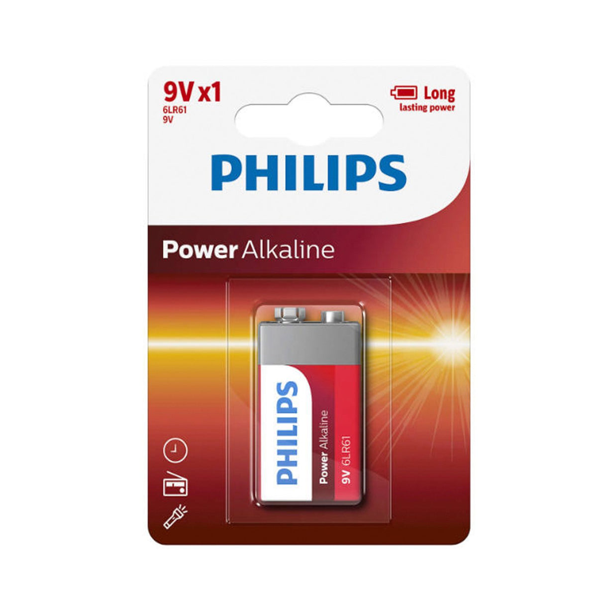 Pila PHILIPS alcalina 9V