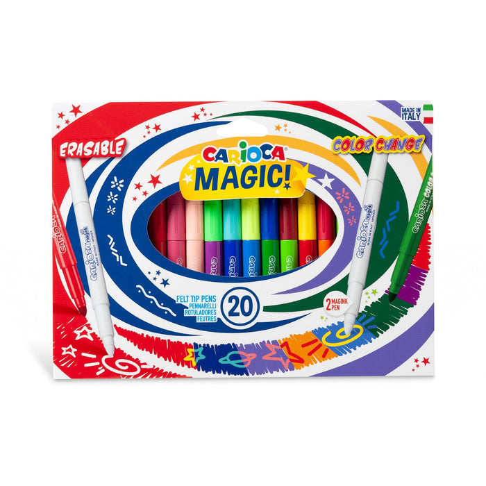 Plumones Carioca Magic Markers 20 Unidades · Borrable y Color Change