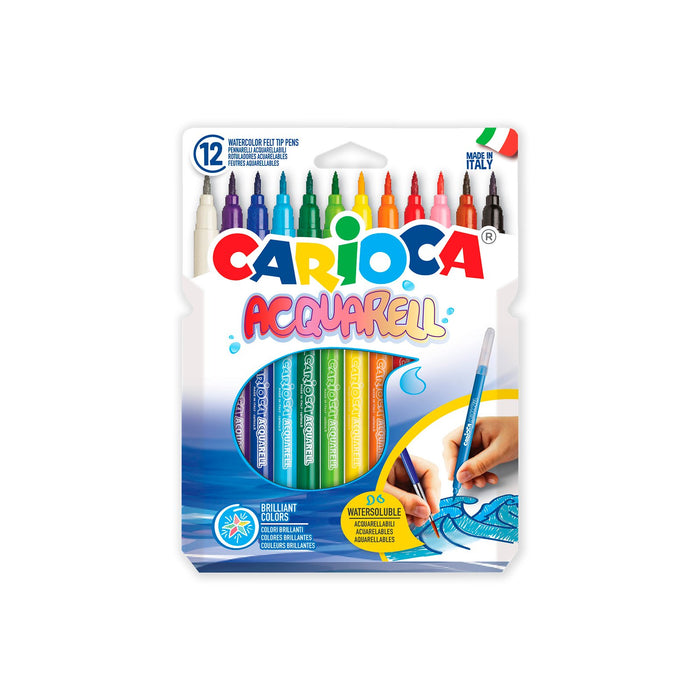 Plumones Acuarelables Carioca Acquarell 12 Unidades