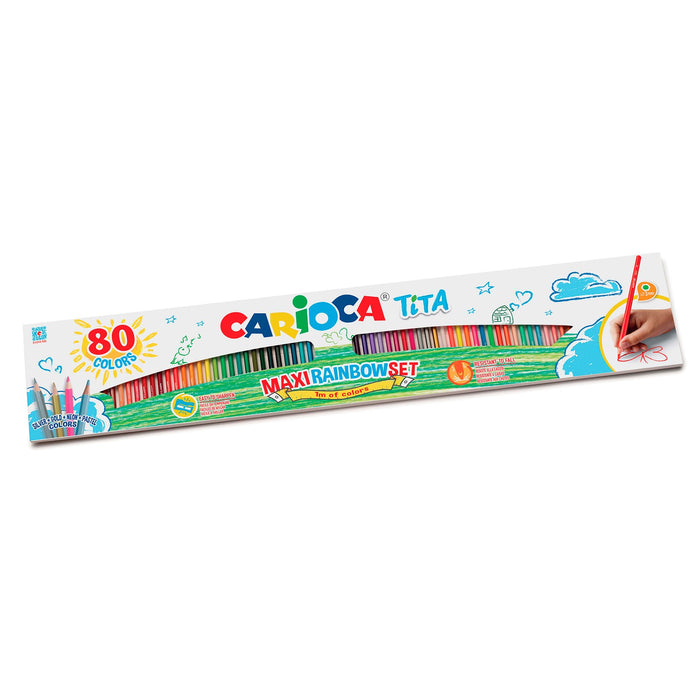 Set 80 Lápices de Colores Carioca Tita Maxi Rainbow · 1 Metro