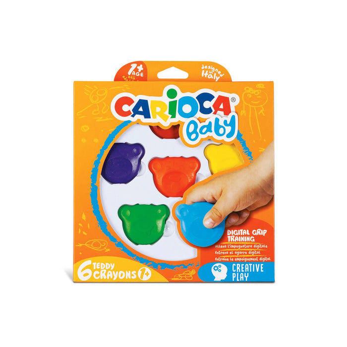 Crayones Carioca Baby Teddy 6 Unidades desde 1 Año