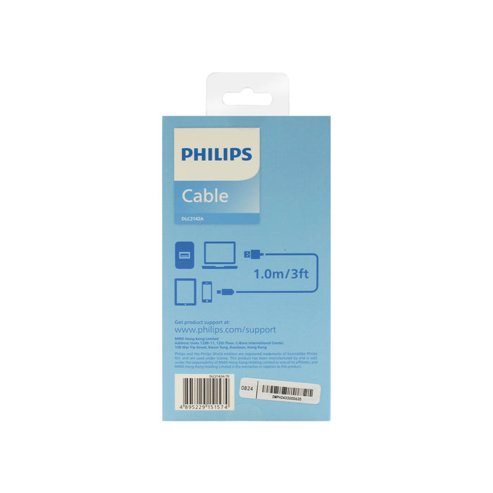 Cable Philips USB 3.0 a tipo c 1mt trenzado