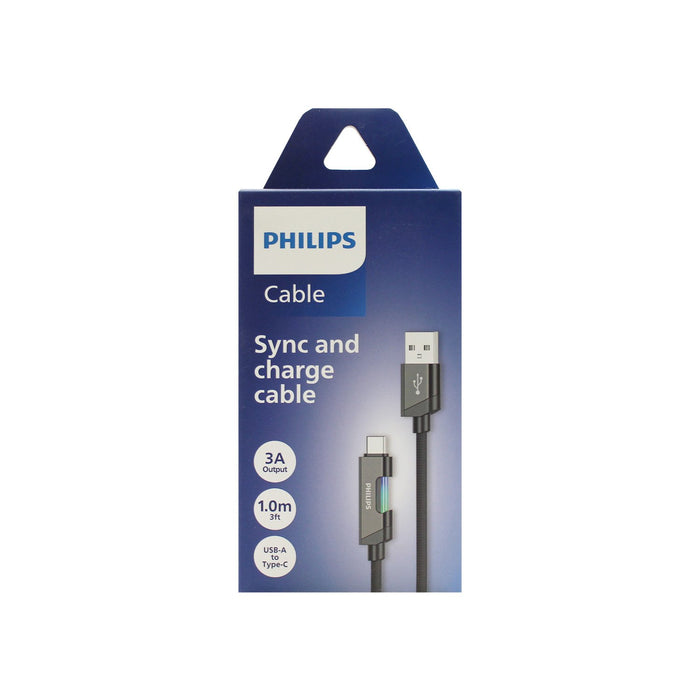 Cable Philips USB 3.0 a tipo c 1mt con Luz