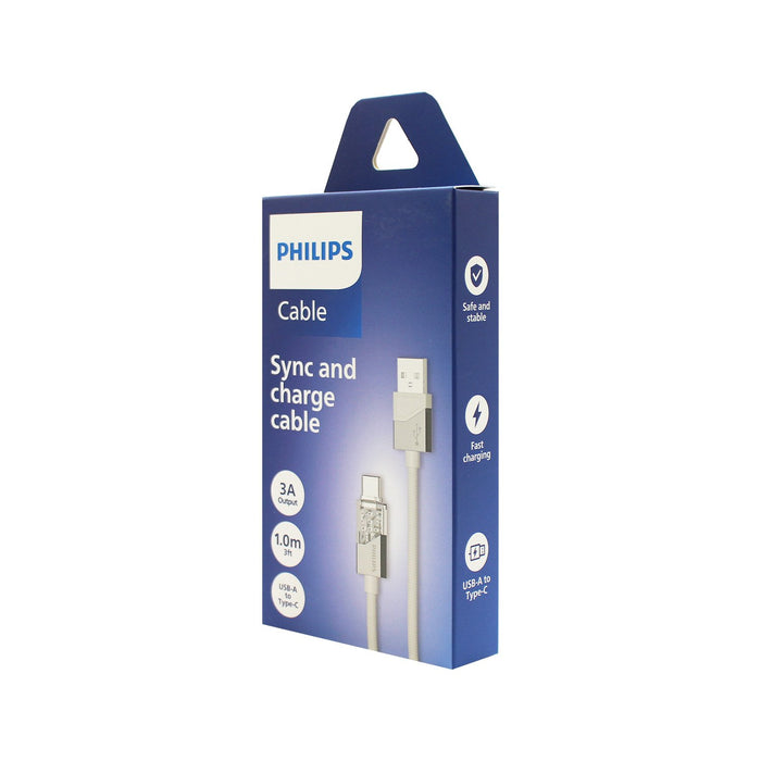 Cable Philips USB 3.0 a tipo c 1mt trenzado