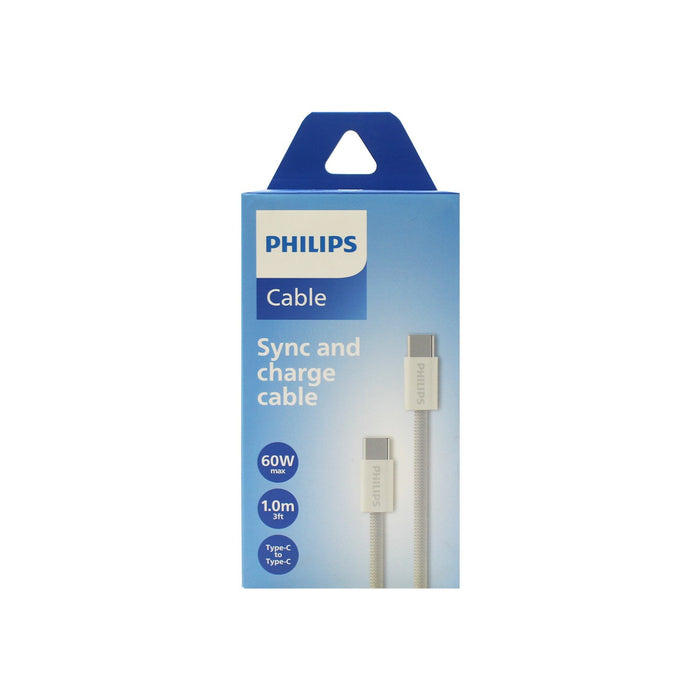 Cable tipo c a c Philips 1mt trenzado