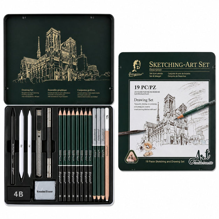 Set 19 Lápices y Herramientas de Boceto Giorgione Sketching-Art G-191908