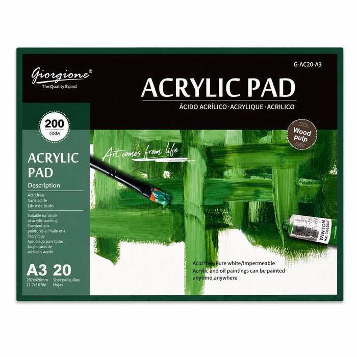 Block Acrílico Giorgione G-AC20 A3 200 g · 20 Hojas