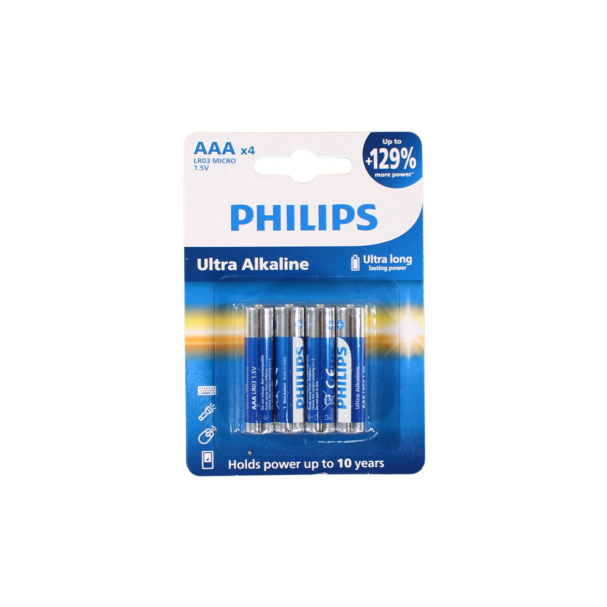 Pila Philips ultra alcalinas AAA - blíster 4 unidades