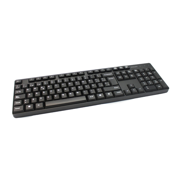 Kit Teclado y Mouse Philips 100DPI, USB, 108 teclas