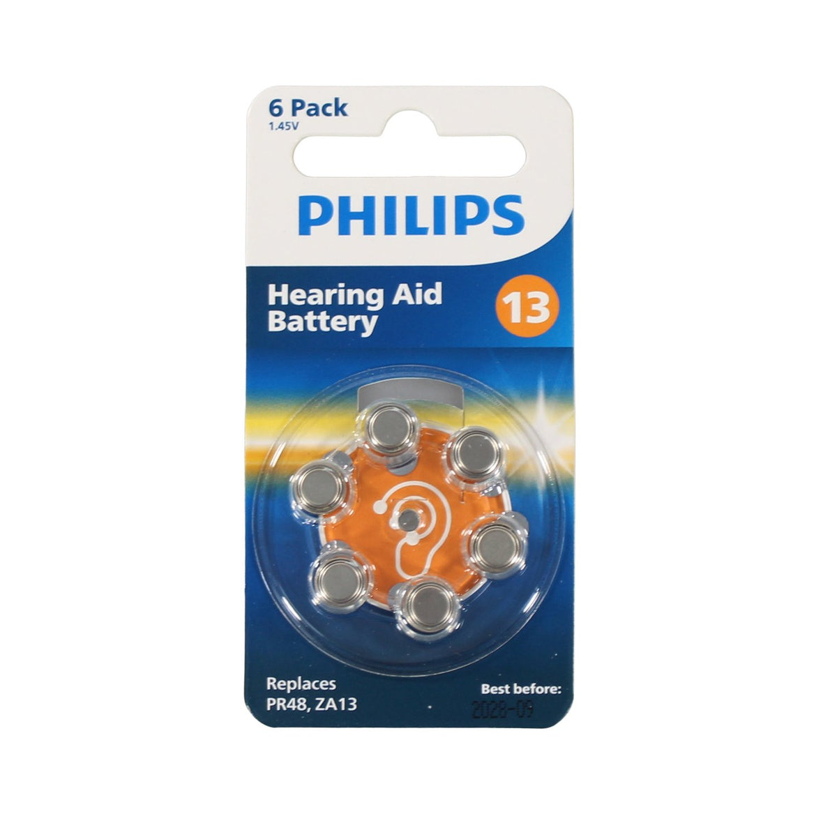 Pilas Philips para audífonos blíster A13