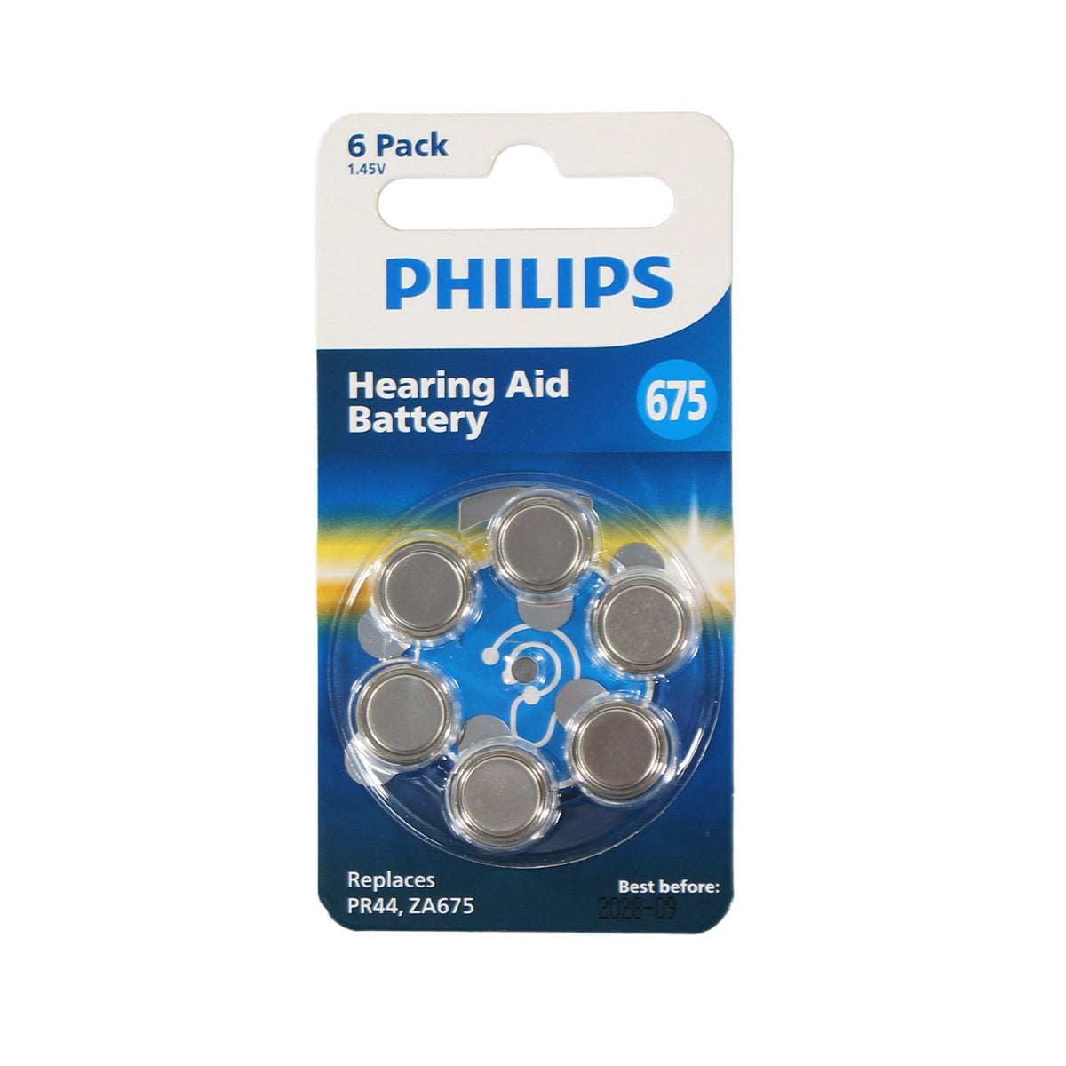 Pilas Philips para audífonos blíster A675