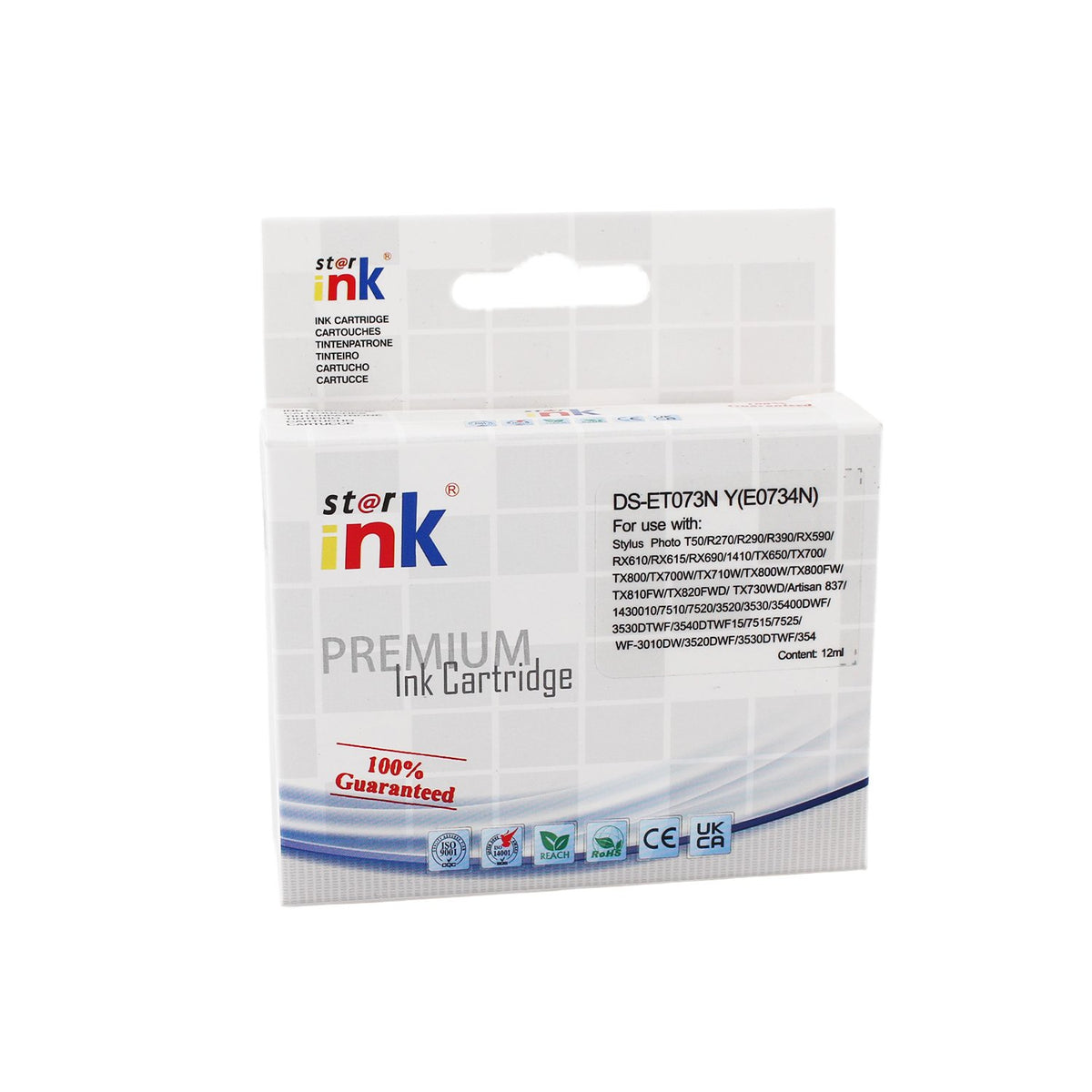 Cartucho De Tinta Para Epson To 734 Yellow