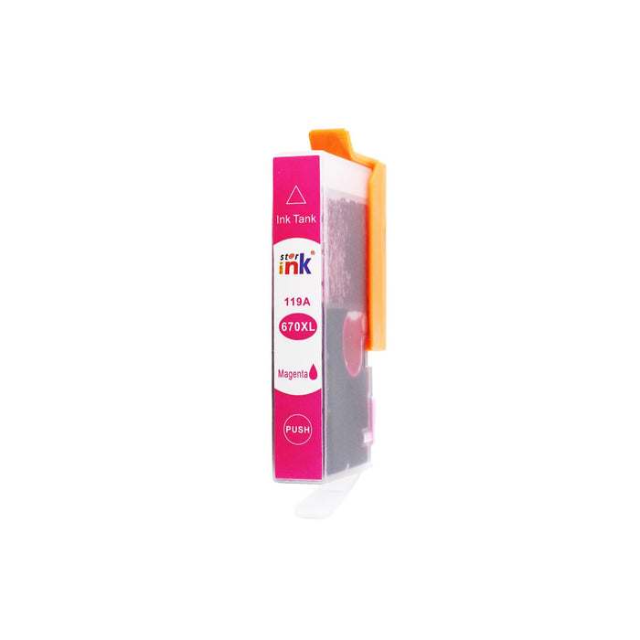 Cartucho De Tinta Para Hp 670Xl Magenta