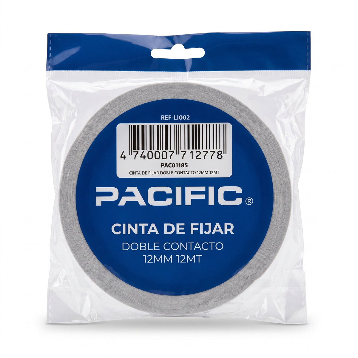 Cinta Doble Faz Pacific 12 mm x 12 m – Doble Contacto