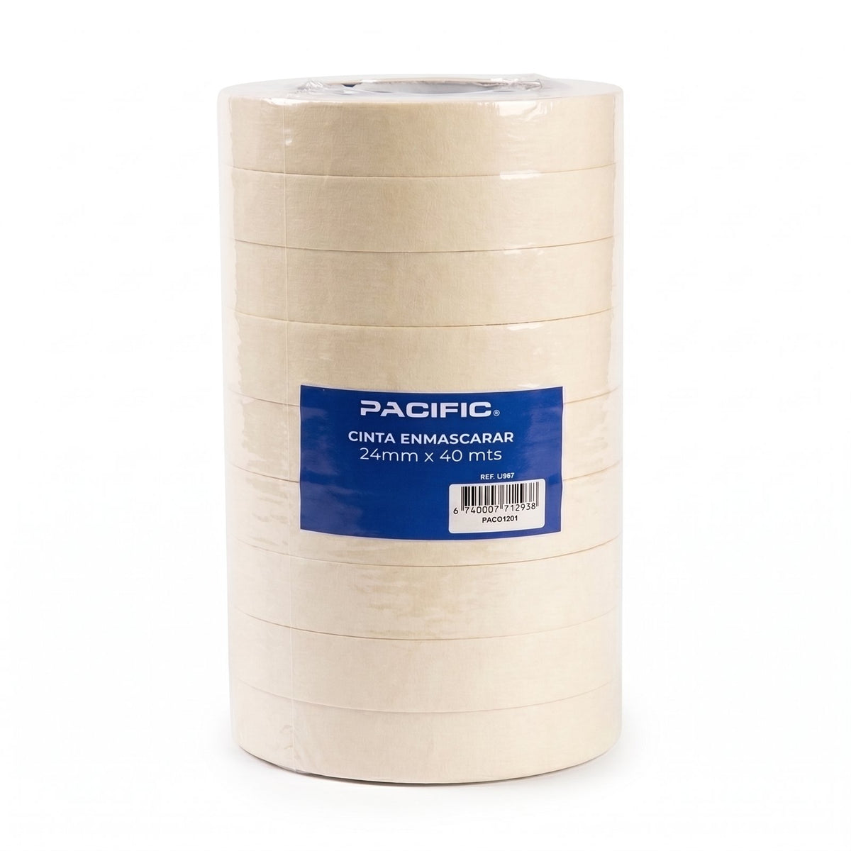 Pack 10 Cintas de Enmascarar Pacific 24 mm x 40 m – Masking Tape