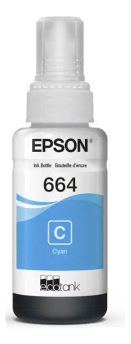 Tinta Alternativa Epson 664 Cian de Alto Rendimiento