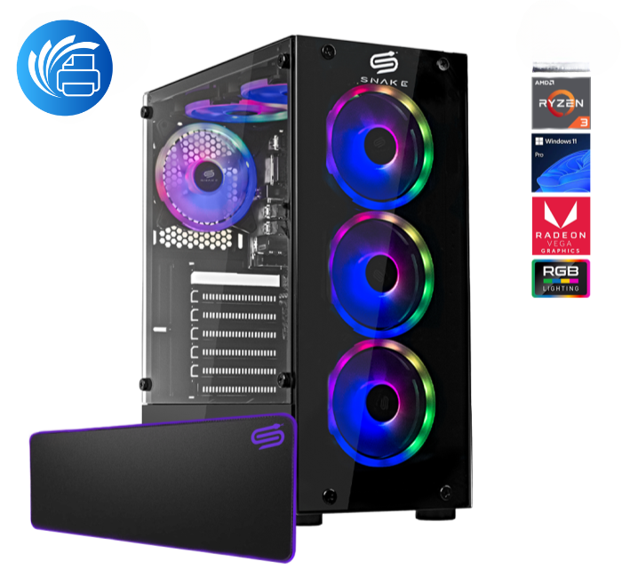 PC Gamer AMD Ryzen 3 5300G, 16GB DDR4 RGB, SSD NVMe 512GB, ASUS Prime A520M-K, Gabinete Diamond 3 FAN, Fuente MSI 550W, WiFi USB – Listo para Usar