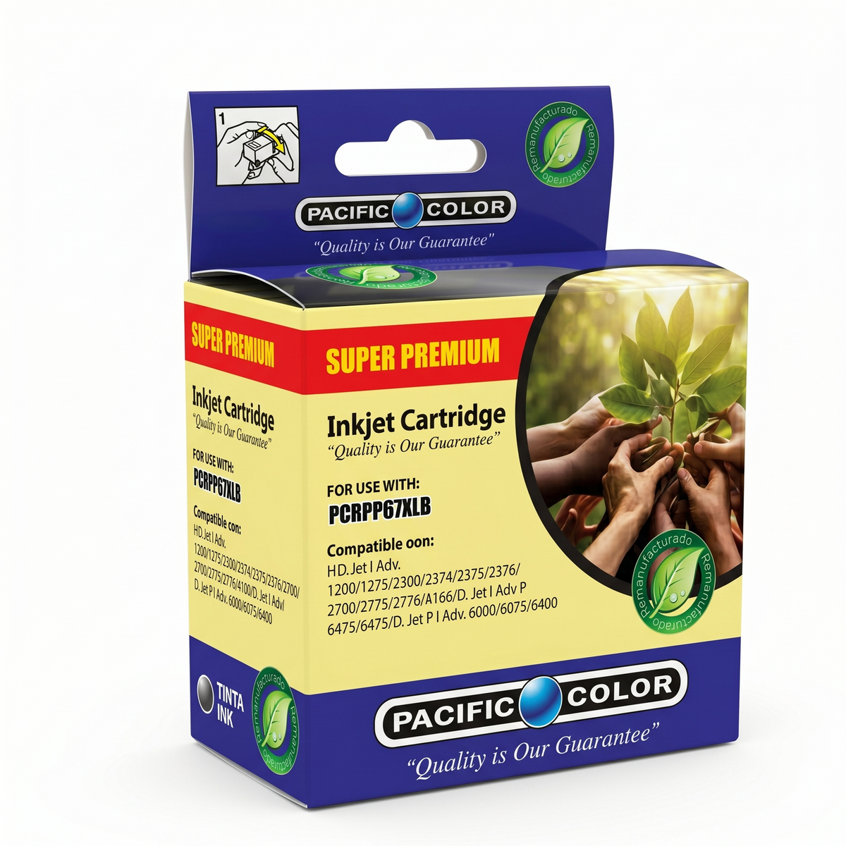 Cartucho de Tinta Remanufacturado Pacific Color 67XL (Negro)