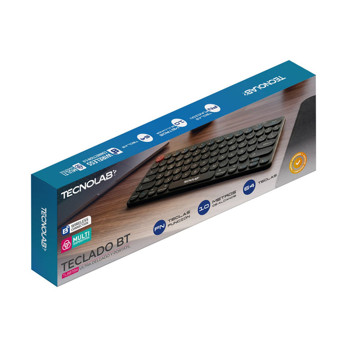 Teclado Bluetooth Ultra Delgado Portátil Tecnolab Negro
