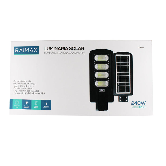 Foco Solar Raimax 240W, 13000mAH, 1800Lum