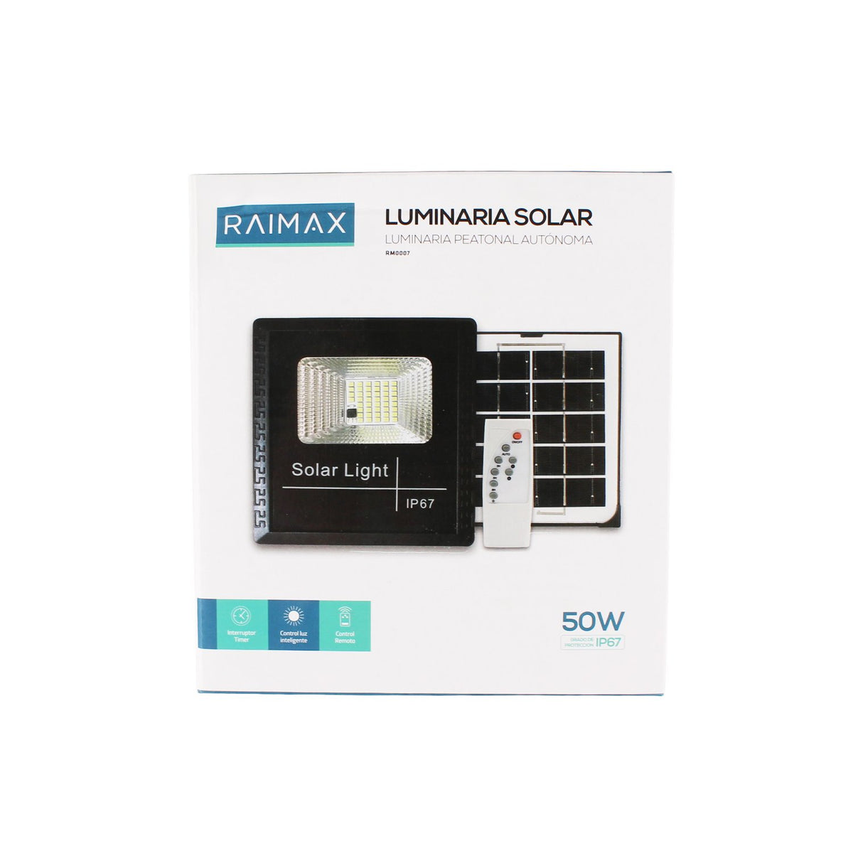 Reflector solar 50W con control remoto