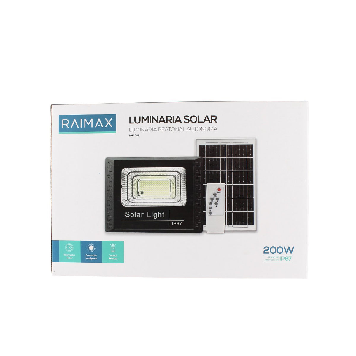 Reflector solar Raimax 200W con control remoto