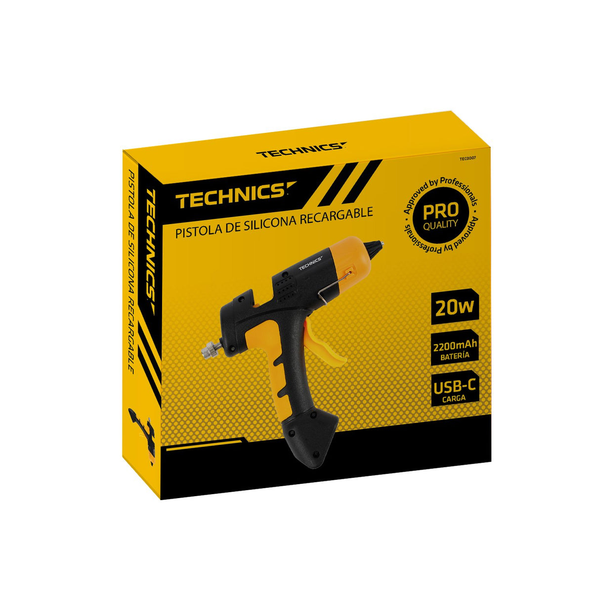 Pistola de silicona recargable Technics