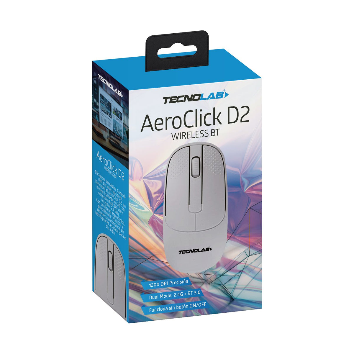 Mouse Tecnolab inalámbrico 3 es, 2.4G, BT 5.0,