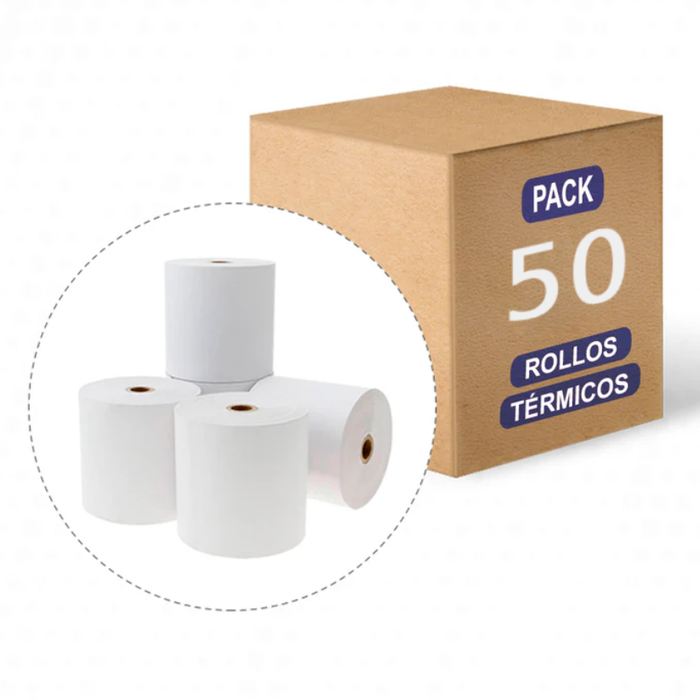Caja de rollos de papel térmico 80x80mm